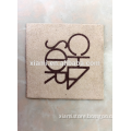 individual design engraved special logo microfiber custom embossed leather label